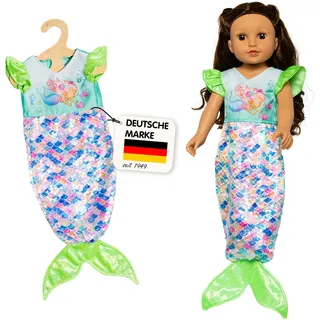 Heless 1320 - Puppenkleidung im Design Meerjungfrau Yara, Gr. 28-35 cm