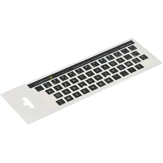 Lacerto® | 12x12mm Französische Aufkleber für PC/Laptop & Notebook Tastaturen mit mattem kratzfestem Laminat | Autocollants Clavier français AZERTY | French Keyboard Stickers | Farbe: Schwarz
