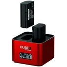Hähnel ProCube3 DSLR Charger Canon fr LP-E, LP-E8 und LP-E17 (Kamera Akku Ladegerät), Kamera Stromversorgung, Rot, Schwarz