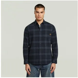 G-Star Bristum 2.0 Slim Langarmhemd - India Ink Toby Check - L