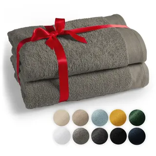 Blumtal Saunatuch Grau, Textil, Rechteckig, 80x200 cm, Freizeit, Wellness, Saunatücher