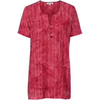 Viskose-Bluse, Muster rot, 52