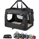 Hundetransportbox faltbar & schwarz