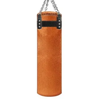 CaFfen Boxsack Stehend Sandsack aus verdicktem Leder, Wildlederhaken, hängender Boxsack, der Muay Thai-Zug-Boxsandsäcke Tritt Boxsack Erwachsene (Color : 120cm Suede)