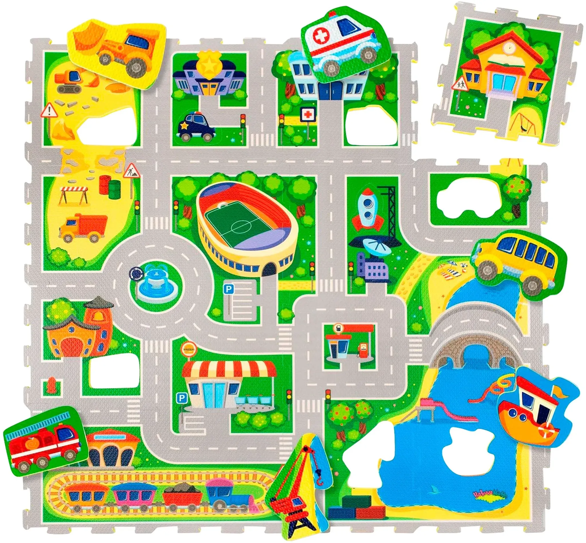 Hakuna Matte Puzzlematte City, mehrfarbig