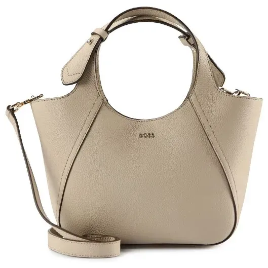 Boss Lenah Shopper Tasche Leder 23 cm  beige