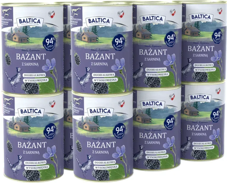 BALTICA Fasan mit Wildfleisch 12x400g getreidefreies Nassfutter