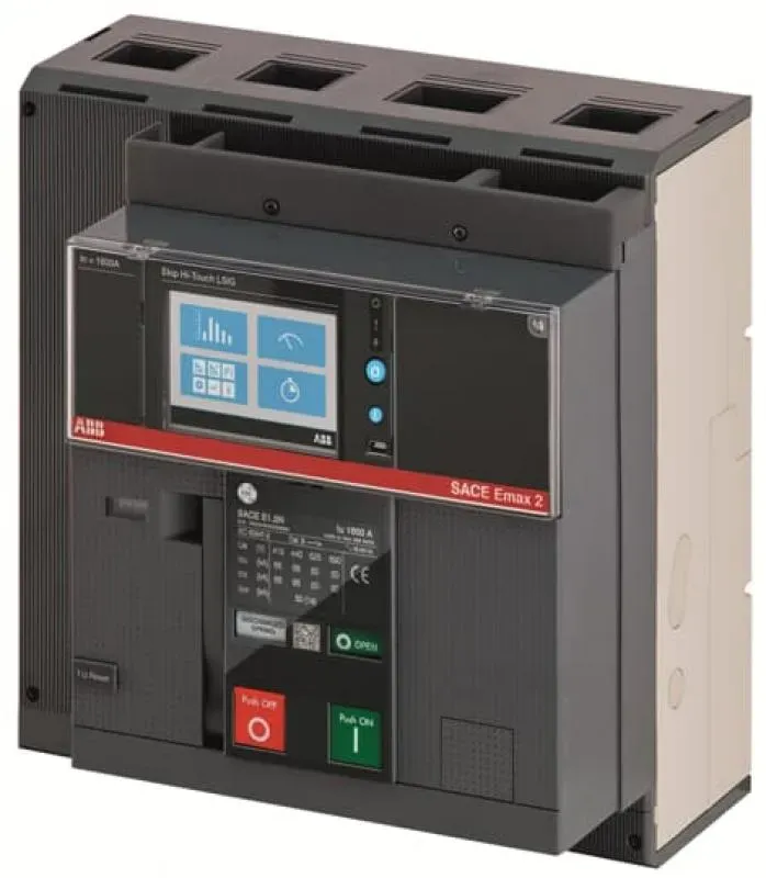 ABB E1.2B 1600 Ekip Hi-Touch LSIG 4p F F Offener Leistungsschalter Emax2 mit vorderseitigen Anschlüssen In=1600 A 4P 690 V Version F