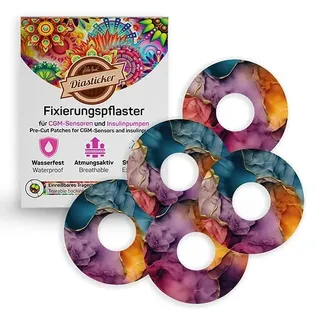 Diasticker® Freestyle Libre 3 / Plus Fixiertapes 'Colorful Smoke' 5 St
