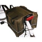 Dunlop Fahrradtasche für Gepäckträger (Doppel Satteltasche für Fahrrad-Gepäckträger), Fahrrad Gepäckträgertasche mit reflektierendem Streifen braun