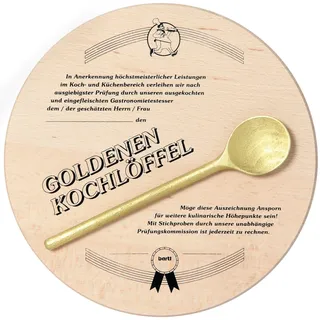 GOLDENER KOCHLÖFFEL für Spitzenköche Geschenkidee Kochauszeichnung Geburtstag