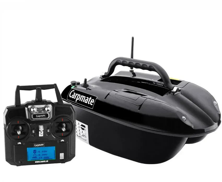 BearCreeks Carpmate Bait Boat mit optionalem GPS-Autopiloten und Sonar-Fischfinder - Kein Fischfinder - Schwarz - Kein GPS-Autopilot