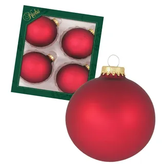 Krebs Glas Lauscha Satin-Rot 8cm