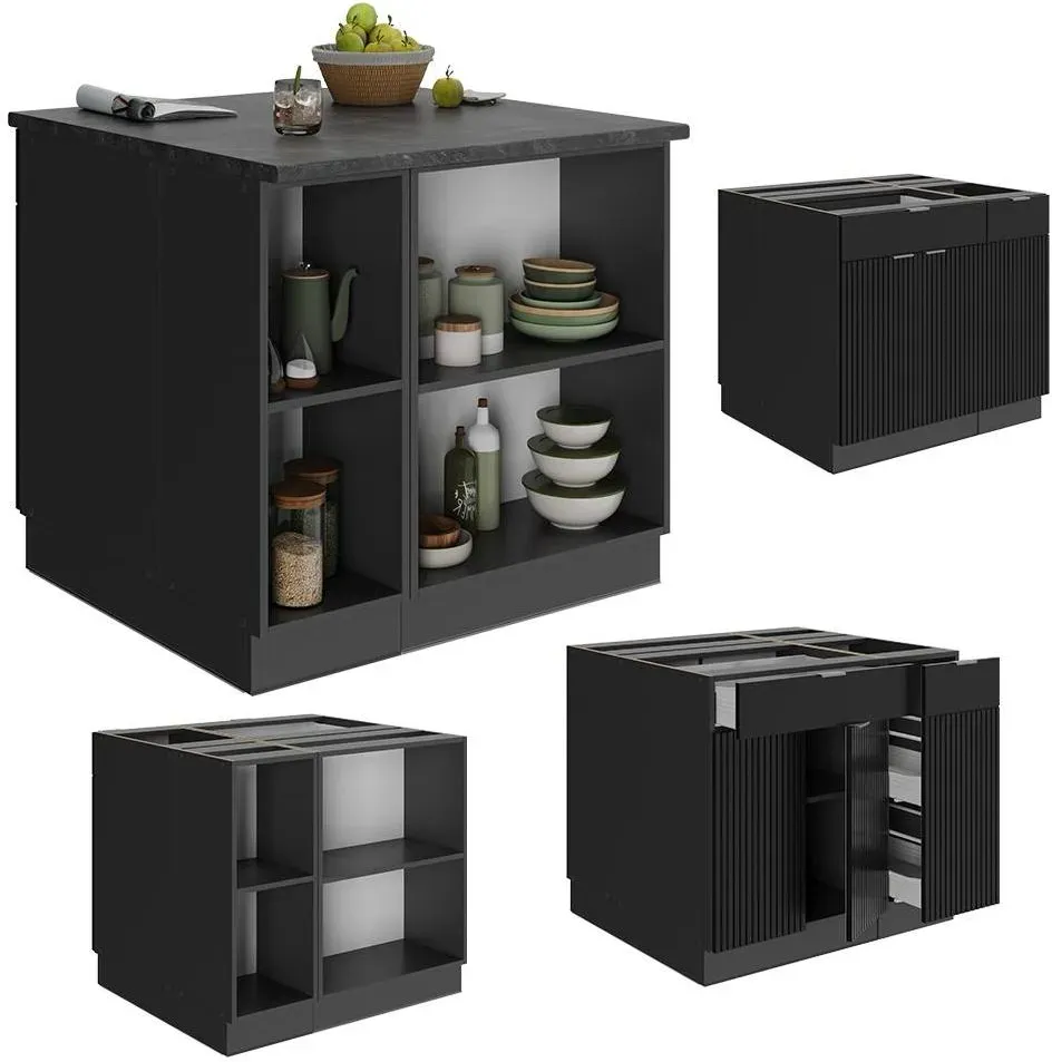 Vicco, Regal, Kücheninsel Fame-Line (90 x 81.60 x 82 cm)
