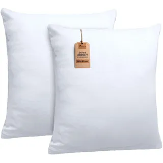 NatureMark Kissenbezug 80x80 cm Weiß