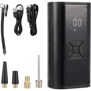 Fortuna Lai Elektrische Luftpumpe mit 4500mAh Akku, 150PSI Akku Luftpumpe mit Manometer/Digitalem LED-Display, Mini Kompressor mit USB/LED-Licht f...