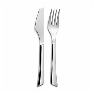 Comas Pizzabesteck Napoli 2-tlg., Pizzamesser und Pizzagabel, Edelstahl, 20 cm