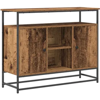 vidaXL Buffet Tisch im industriellen Stil mit viel Stauraum | Moderner, recycelter Holz-Design Eingangsbereich Konsole, perfekt für Esszimmermöbel, Matte Oberfläche, rechteckige Form, rustikaler