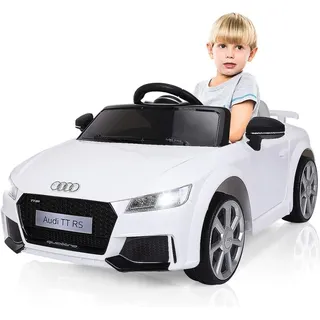 Costway Elektro-Kinderauto Audi TTRS 12V weiß (MP3, Hupe)