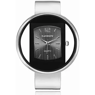 Sphärische Damenuhr in Silber – Elegante Spangenuhr mit Metallarmband, Quarzwerk & sicherem Verschluss für Alltag, Büro & besondere Anlässe