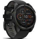 Garmin fenix® 8 fenix 8 - 47 mm MIP Solar Sapphire Graphit/Carbongrau Titan DLC mit QuickFit-Silikon-Armband 22 mm Schwarz/Kieselgrau" 010-02906-11" - digital,touchscreen,variabel,Schwarz/Kieselgrau,schwarz - 47mm