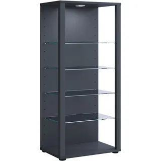 VCM Standvitrine Glasol 52 x 35 x 115 cm Schwarz