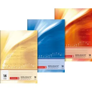 Brunnen Notenheft A5 Lineatur 14, 16 Blatt