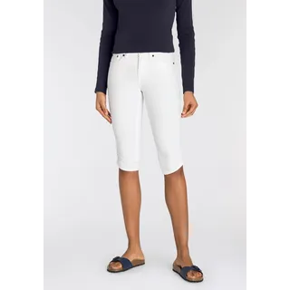 Arizona Caprijeans schmale Passform, mit Destroyed-Effekten, niedrige Leibhöhe Gr. 48 N-Gr, white, , 434871-48 N-Gr