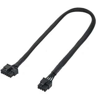 YieJoya PCIE Kabel für Be Quiet Netzteil, PSU 12 Pin Stecker auf PCIe 8 Pin (6+2) Stecker,Ummanteltes Kabel,Strom nur für die Grafikkarte