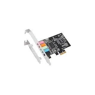 Peukerty PCIe Sound Karte 5.1, PCI Surround Karte 3D Stereo Audio mit Hohe Klangleistung PC Sound Karte CMI8738 Chip