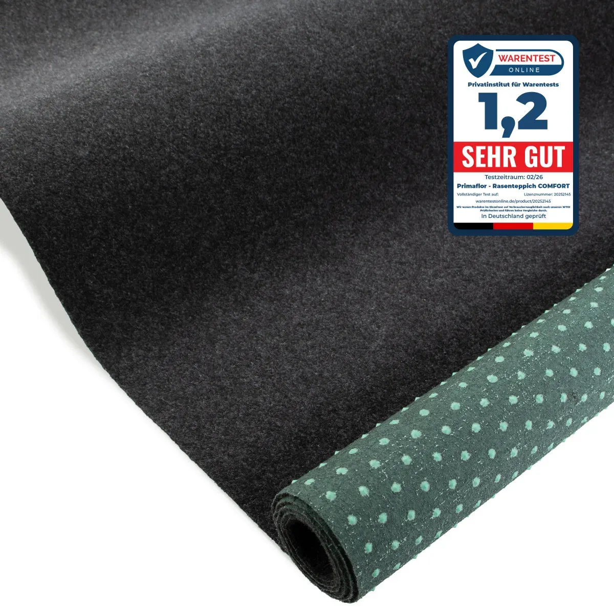 Rasenteppich COMFORT Colours - Anthrazit - 4,00m x 5,00m