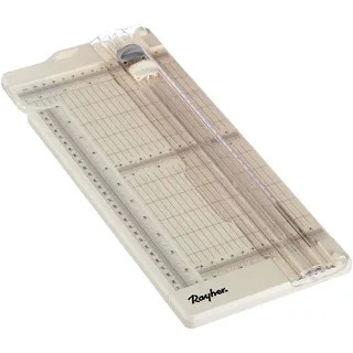 Rayher 50046000 Papierschneidemaschine / Papierfalzmaschine, Schnittlänge bis 30,5 cm, Papierschneidegerät mit Aufhängevorrichtung, schneidet oder falzt bis zu 5 Blatt Papier (80 g/m2)