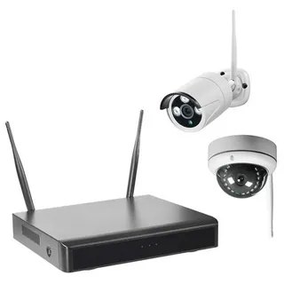 Indexa WLAN-NVR mit 2 Außenkameras 1TB HDD WiFi Gefahrenmeldeanlage