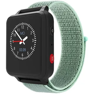 Vancle für Anio 5 Armband,Nylon 20mm Kinder Klettverschluss Verstellbare Ersatz Uhrenarmband für Anio 5 Mädchen Jungen(Grün)