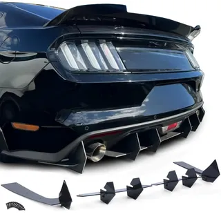 Sport Heckdiffusor Cup Ansatz Schwarz Glanz für Ford Mustang GT MK6 ab 14