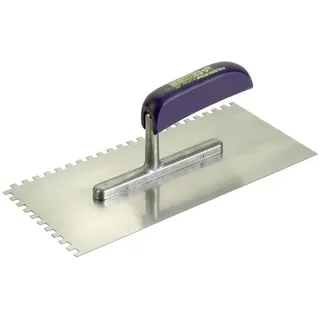 Connex Zahnkelle COX78123, aus rostfreiem Edelstahl, 10 mm Zahnung, 280 x 130 mm, mit Holzgriff