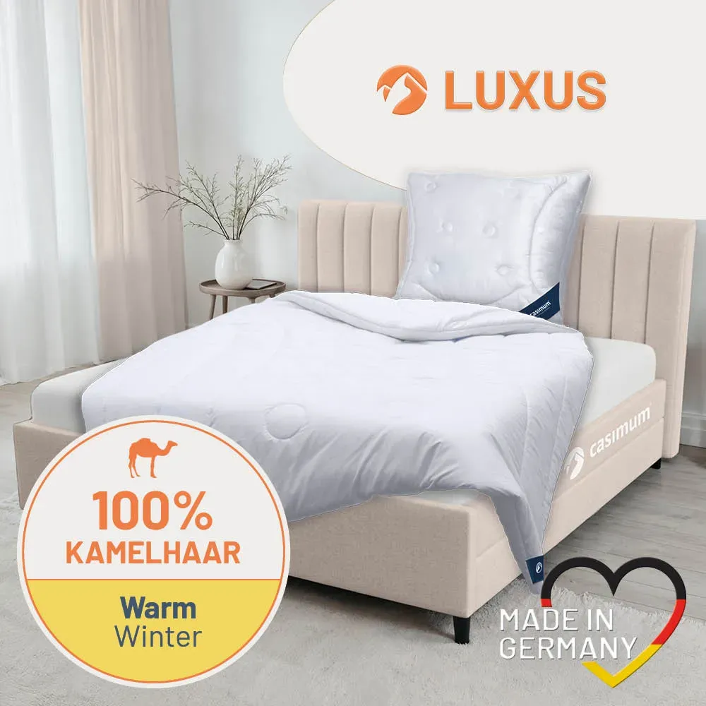 Kamelhaardecke »LUXUS« – 100% Kamelhaar für ein luxuriöses Schlaferlebnis, Größe: 200x200