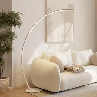 LUMIÈRE Design Stehlampe Bogenlampe 'Mavea' dimmbar LED Wohn & Schlafzimmer Bogenleuchte Leselampe Bogenstehlampe Smart Home Amazon Alexa Google Home Tuya
