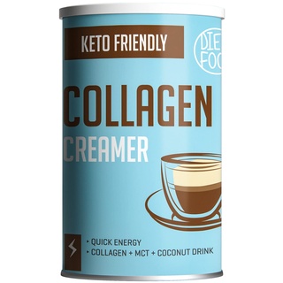 DIET-FOOD Keto Coffee Creamer Pulver 300g - Kaffeeweißer Laktosefrei - MCT Creamer Kaffee Creamer ohne Palmöl - Kaffeeweißer Zuckerfrei - Ideal für Bulletproof Coffee - Collagen + MCT + Coconut Drink