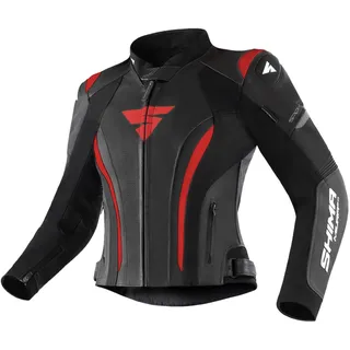 SHIMA Miura 2.0 Lederjacke Schwarz/Rot 32