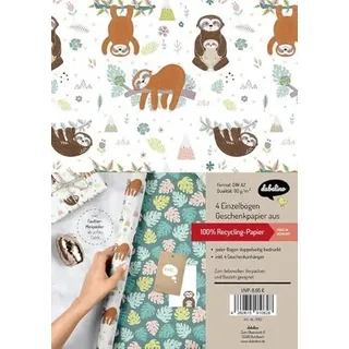 dabelino Geschenkpapier-Set für Kinder: Faultier