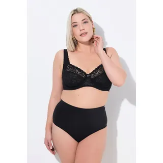 Ulla Popken Damen große Größen Übergrößen Plus Size Bügel-BH, Blütenspitze, Vollspitze schwarz 100C 727062100-100C - 100C