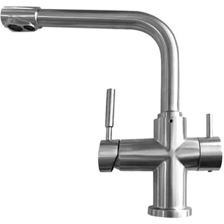 3-Wege BieTal® Wasserhahn Küche Küchenarmatur Mischbatterie L-Auslauf Edelstahl