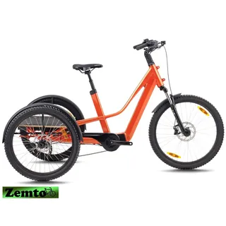 Elektro Dreirad Zocket 24, Mittelmotor, 80 NM / 540 WH, Gefedert, Leistungsstark