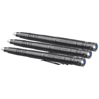 3er-Set 5in1-Tactical Pens mit Kugelschreiber, Glasbrecher & Brieföff.