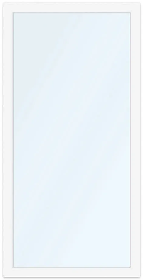 Terrassentür 100 x 200 cm, Kunststoff Profil IDEAL 4000, 1000 x 2000 mm, Weiß, einteilig Dreh-Kipp-Beschlag, 2-fach Verglasung