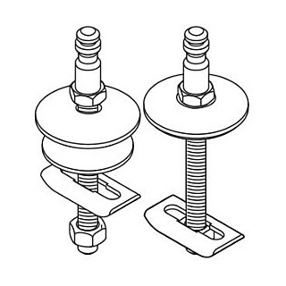 Laufen Pro Befestigungselement H8939680000001 mit Absenkautomatik, für WC-Sitz, H893958