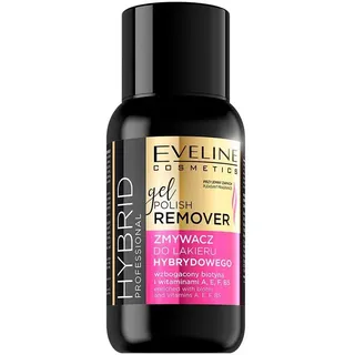 Eveline Cosmetics Eveline Hybrid Professional Gel Polish Entferner - Sicheres Entfernen von Hybrid-Nagellack mit Vitaminen A, E, F & Biotin - 150ml