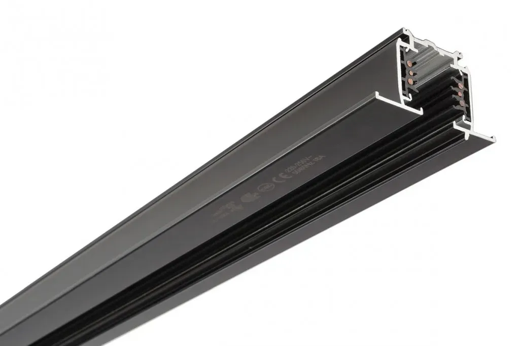 Deko-Light 3-Phasen Schienensystem D Line DALI Einbaustromschiene mit Flügel 1m schwarz