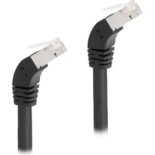 DeLock 80276 RJ45 Netzwerkkabel, Patchkabel CAT 6a SF/UTP 2.00m Schwarz